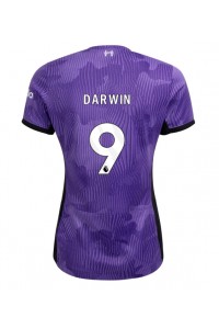 Liverpool Darwin Nunez #9 Jalkapallovaatteet Naisten Kolmaspaita 2023-24 Lyhythihainen